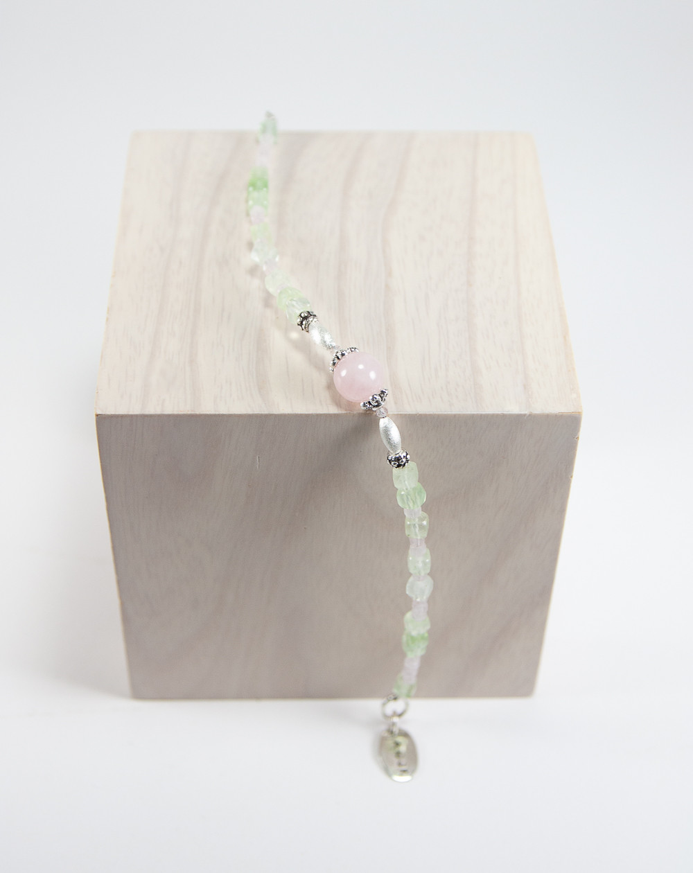 Bracelet préhnite et quartz rose, Sanùk Création