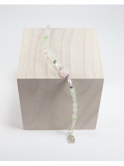 Bracelet préhnite et quartz rose, Sanùk Création
