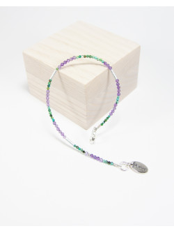 Bracelet epure améthyste turquoise, Sanùk Création