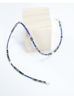 Collier Hématite Lapis Lazuli, Sanuk Création