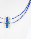 Collier double Lapis Lazuli et Opale Boulder d'Australie, Sanùk creation, Bayonne