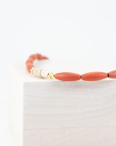 Bracelet Jaspe Rouge et Jaspe Paysage, câble en acier, argent plaqué or, Sanuk Création, bijouterie artisanale Bayonne