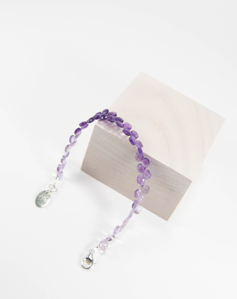 Bracelet briolettes Améthyste, argent 925, Sanùk Création, Créateurs français de bijoux en pierres fines, Bayonne
