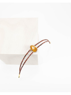 Bracelet Oeil de Tigre et Obsidienne Acajou, Sanùk Création, Atelier Bijouterie de Bayonne, Pays Basque