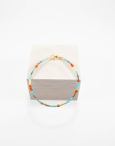 Bracelet Turquoise Pyrite Cornaline, collection épure, Sanùk Création, Atelier Boutique Bayonne