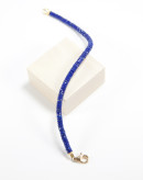 Bracelet en Lapis Lazuli , fermoir en plaqué or, Sanuk création, Bayonne