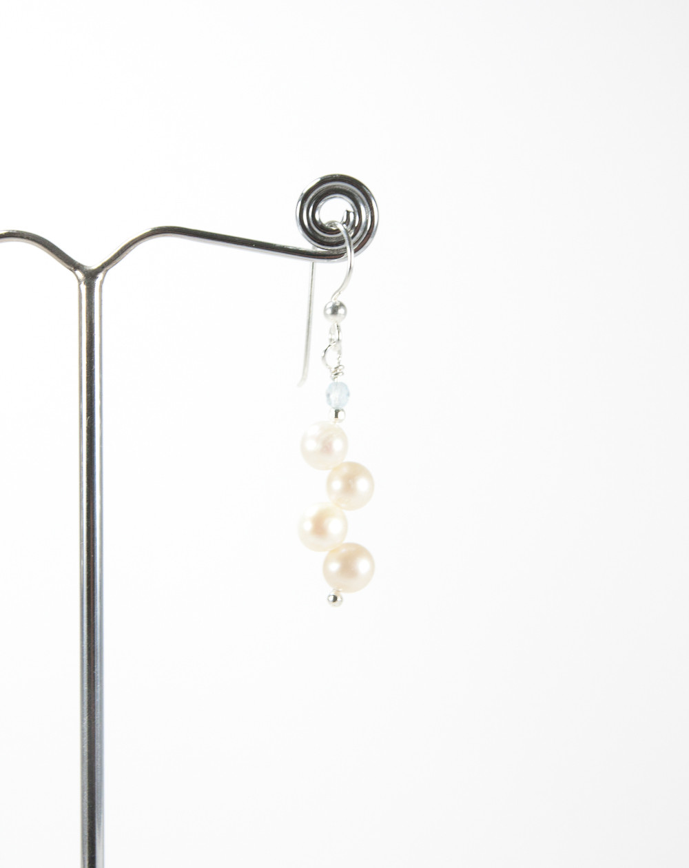 Boucles d'oreilles épis en perle d'eau douce, Sanuk Création, Bayonne