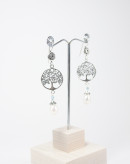 Boucles d'oreilles arbre de vie Perle, Collection Kimua