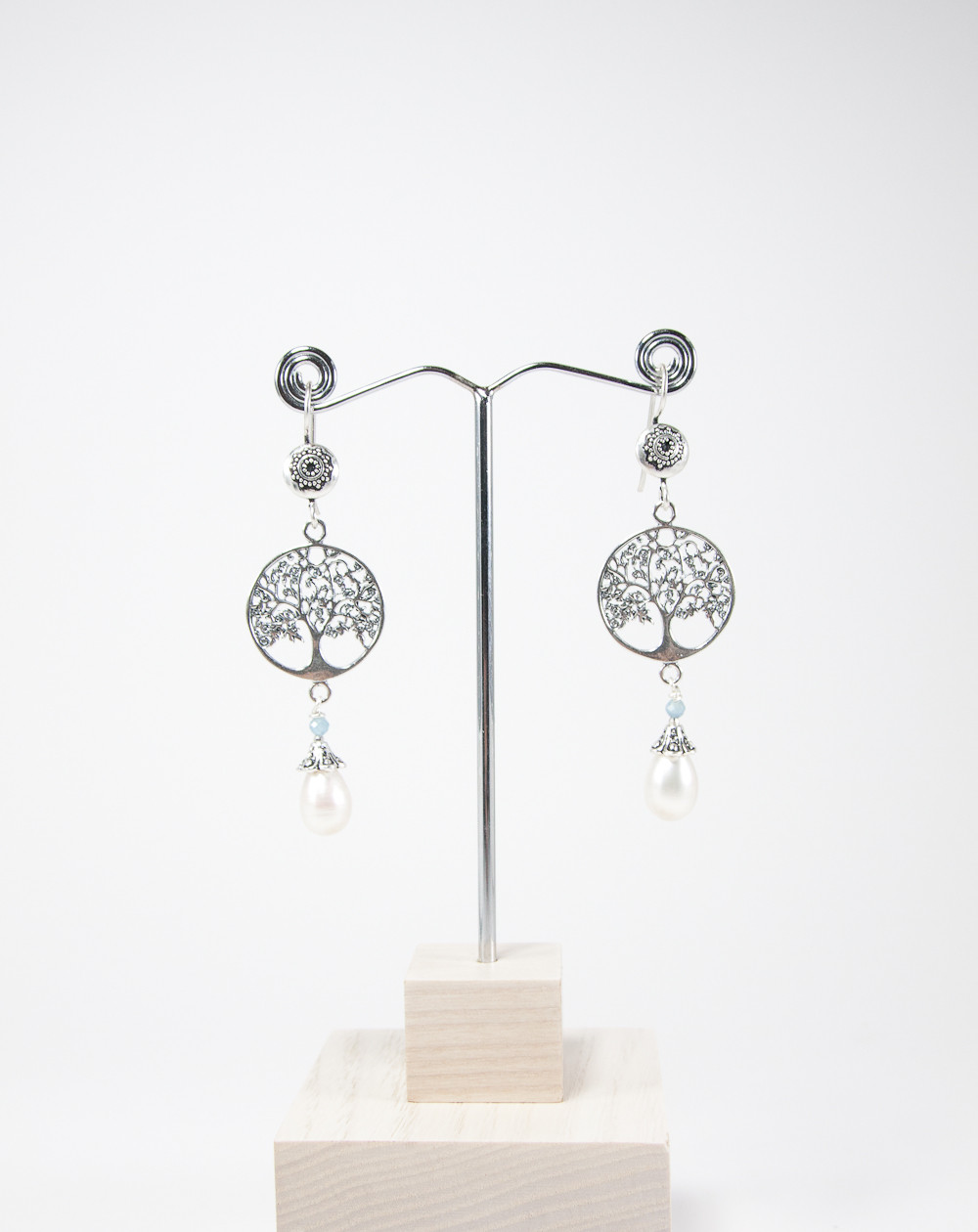 Boucles d'oreilles arbre de vie Perle, Collection Kimua, Sanuk Création