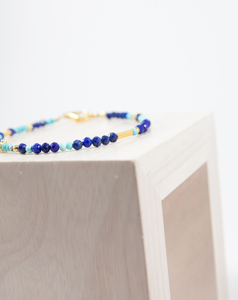 Bracelet collection épure, Lapis Lazuli Turquoise, Sanuk création