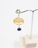 Boucles d'oreilles en arbre de vie et Lapis Lazuli, collection Kimua, Sanuk Création