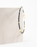 Bracelet Spinelle noir, collection épure Sanuk création