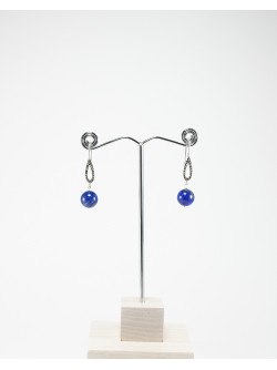 Boucles d'oreilles en Lapis Lazuli, Sanuk Création