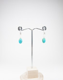 Boucles d'oreilles en scarabée Turquoise, Sanuk création. Créateurs Français