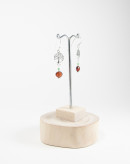 Boucles d'oreilles arbre de vie Grenat. Collection Kimua. Créateurs Français, Sanuk Création