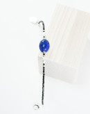 Bracelet Spinelle Scarabée Lapis Lazuli.  Sanuk création. Bayonne
